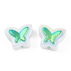 UV Plated Rainbow Acrylic Beads&nbsp;PACR-N015-02