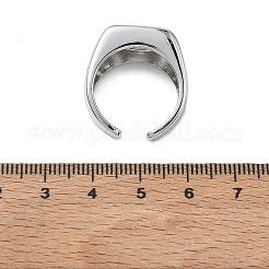 Brass Micro Pave Cubic Zirconia Cuff Open Rings for Women&nbsp;RJEW-L343-06P