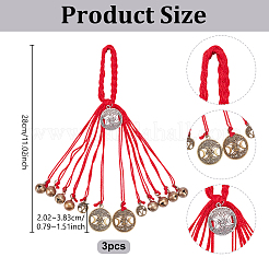 3Pcs Alloy & Brass Hanging Ornaments&nbsp;HJEW-OC00362