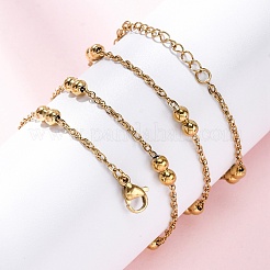 304 Stainless Steel Double Round Rope Chain Necklaces&nbsp;NJEW-C073-06G