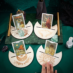 Wooden Tarot Card Stand Holder&nbsp;DJEW-WH0034-33B