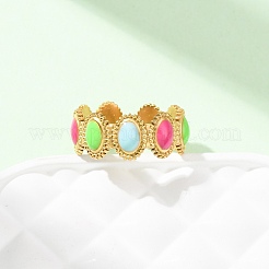 304 Stainless Steel Cuff Rings for Women&nbsp;LS-RJEW-D334-02E-G