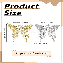 12Pcs 2 Colors Rack Plating Alloy Pendants&nbsp;FIND-LP0005-07
