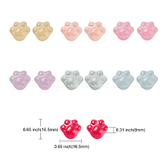40Pcs 8 Colors Transparent Resin Cabochons&nbsp;RESI-CJ0001-238