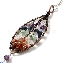 Chakra Theme Gemstone Pendant Decoration&nbsp;AJEW-P098-16P