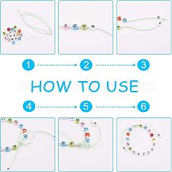 DIY Greek Alphabet Bead Stretch Bracelets Making Kits&nbsp;DIY-CA0001-26