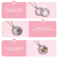 2Pcs Stainless Steel Locket Pendants&nbsp;STAS-BBC0010-31D