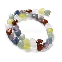 Natural Quartz Crystal & Red Jasper & Green Aventurine & Blue Aventurine & Lepidolite & Amethyst & Lemon Jade Beads Strands&nbsp;G-B022-39C
