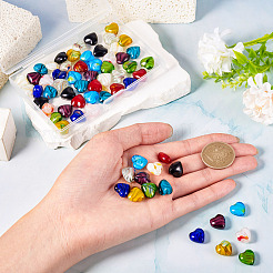 66Pcs 11 Colors Millefiori Glass Beads Strands&nbsp;GLAA-TA0012-35