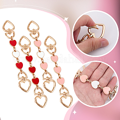 4Pcs 4 Colors Alloy Enamel Purse Strap Extenders&nbsp;FIND-BBC0002-46A