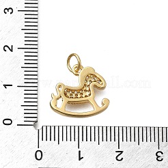 Brass Micro Pave Cubic Zirconia Pendants&nbsp;KK-D431-007G