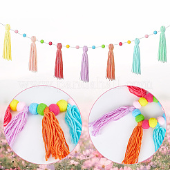 Wool Felt Ball Tassel Garland Banner&nbsp;DIY-WH20011-28A