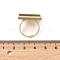 304 Stainless Steel Adjustable Ring Settings&nbsp;STAS-D374-02G-02