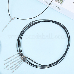 10Pcs Round Leather Cord Necklaces Making&nbsp;MAK-CL0001-01A