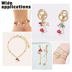60Pcs 10 Style Alloy Enamel Pendants&nbsp;ENAM-CA0001-28
