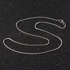 Non-Tarnish 304 Stainless Steel Box Chain Necklaces&nbsp;NJEW-O096-08P