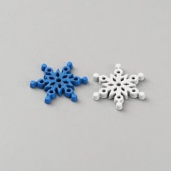 50Pcs Printed Wooden Snowflake&nbsp;WOOD-WH0050-049