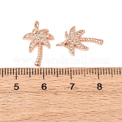 Brass Micro Pave Cubic Zirconia Pendants&nbsp;ZIRC-K070-38RG