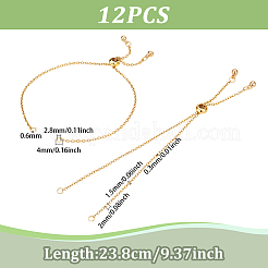 12Pcs Adjustable 304 Stainless Steel Cable Chains Bracelets Making&nbsp;AJEW-ME0001-01