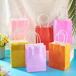 12Pcs 6 Colors Pure Color Kraft Paper Bags&nbsp;AJEW-TA0002-64A