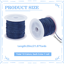 10 rolls 10 colors Nylon Braided Thread&nbsp;OCOR-PH0002-88A