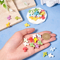 40Pcs 8 Colors Glazed Porcelain Beads&nbsp;PORC-TA0001-16