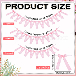 3Pcs 3 Styles Polyester Bowknot Hanging Banner&nbsp;OFST-ME0001-03