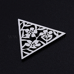 Tarnish Resistant 201 Stainless Steel Filigree Joiners Links&nbsp;STAS-S105-JN904-1
