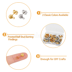 40Pcs 2 Color 304 Stainless Steel Stud Earring Findings&nbsp;STAS-UN0044-44