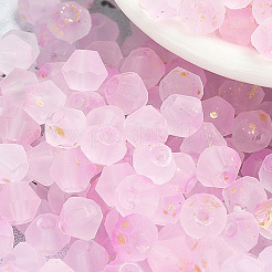 100g Frosted Glass Beads&nbsp;FGLA-PA0001-01C