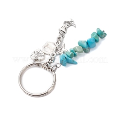 Alloy with Synthetic Turquoise Marine Theme Keychain&nbsp;KEYC-JKC00848-01