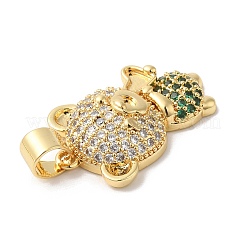 Rack Plating Brass Pave Cubic Zirconia Pendants&nbsp;KK-R144-16G