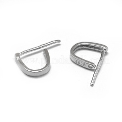 Anti-Tarnish 925 Sterling Silver Ice Pick Pinch Bails&nbsp;STER-L057-079A