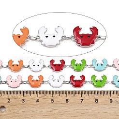 304 Stainless Steel Enamel Crab Link Chains&nbsp;CHS-F023-01E-P