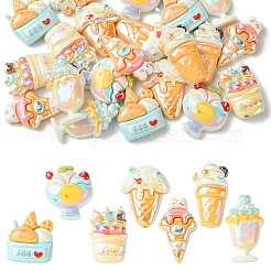 21Pcs 7 Styles Electroplated Resin Beads&nbsp;RESI-CJ0004-62