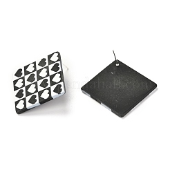 Resin Stud Earrings&nbsp;EJEW-I257-01F
