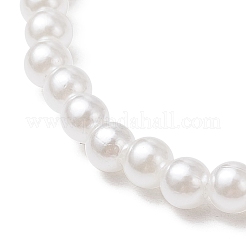 ABS Plastic Imitation Pearl Round Beads Stretch Bracelets&nbsp;BJEW-JB11605-03