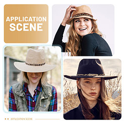 4Pcs 4 Styles PU Leather Hat Bands&nbsp;DIY-CA0007-96