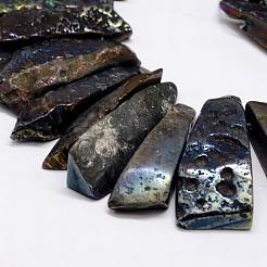 Electroplated Natural & Dyed Agate Bead Strands&nbsp;G-N0169-001E