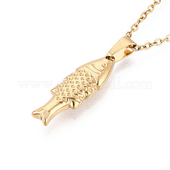 304 Stainless Steel Pendant Necklaces&nbsp;NJEW-T018-36G