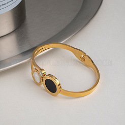 304 Stainless Steel Vintage Yin-yang Hinged Cuff Bangles&nbsp;MW0713
