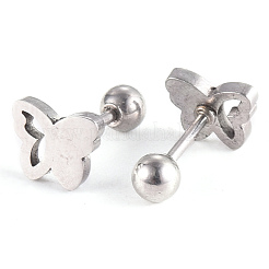 Tarnish Resistant 201 Stainless Steel Barbell Cartilage Earrings&nbsp;EJEW-R147-11
