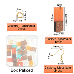 DIY Walnut Wooden Dangle Earring Making Kits&nbsp;DIY-OC0006-81