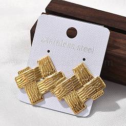 304 Stainless Steel Stud Earrings for Women&nbsp;LS-EJEW-K306-26G