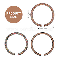 3Pcs 3 Colors Wood Classical Guitar Sound Hole Ring Mouth Wheel Sticker&nbsp;DIY-CA0008-07