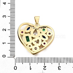 Brass Micro Pave Cubic Zirconia Pendants&nbsp;KK-C094-01A-G