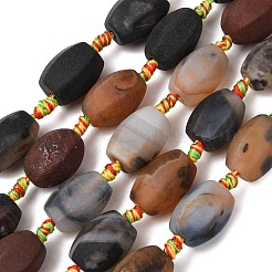 Natural Banded Agate Beads Strands&nbsp;G-F825-D01-02