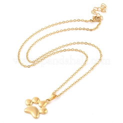 304 Stainless Steel Cable Chain Cat Claw Pendant Necklaces for Women&nbsp;NJEW-Z046-02G
