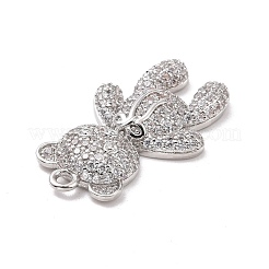 Eco-friendly Brass Micro Pave Clear Cubic Zirconia Pendants&nbsp;KK-D079-02P