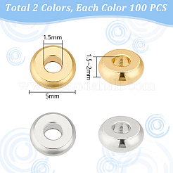 200Pcs 2 Colors Brass Spacer Beads&nbsp;KK-PH0006-56B